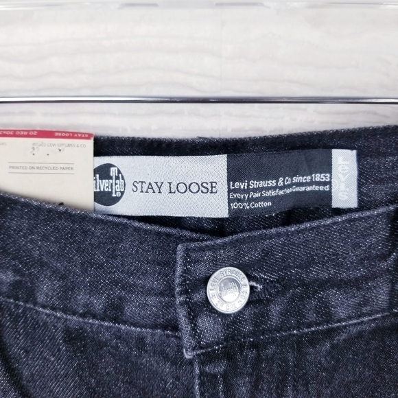 Levi's SilverTab 91G335 Stay Loose Straight Leg Black Jeans NWT - Picture 5 of 10